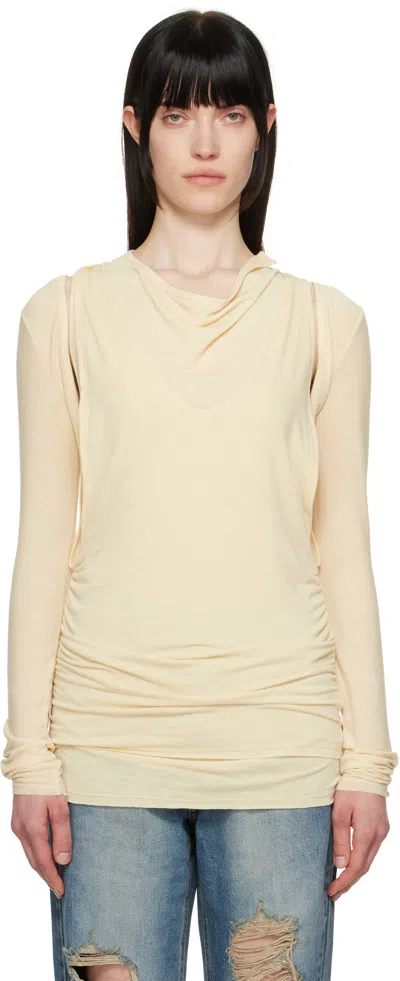 Open Yy Yellow Convertible Bolero T-shirt