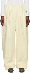 Open Yy Yellow Full Gather Trousers In Yellow
