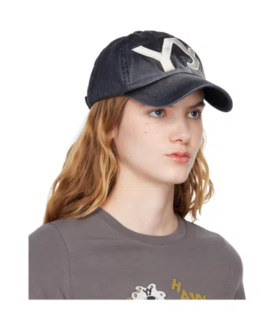 Open Yy Yy Gradient Ball Baseball Cap In Gray