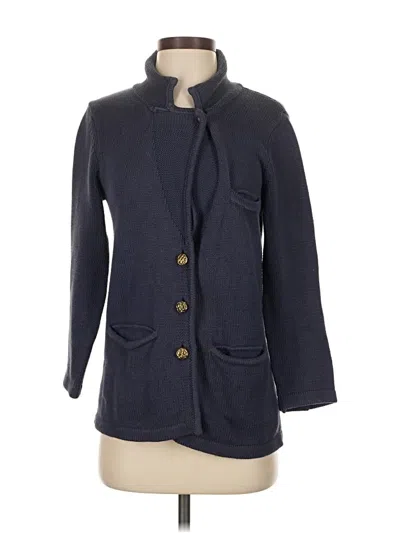 Pre-owned Opening Ceremony 3/4 Sleeve Top Blue Mock Neckline Tops