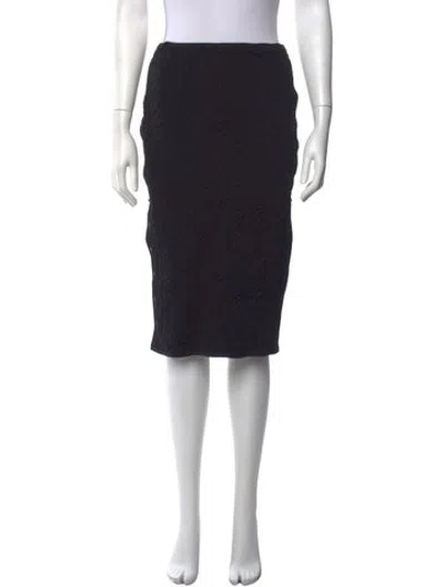 Pre-owned Opening Ceremony Alligator Midi Length Skirt In Black