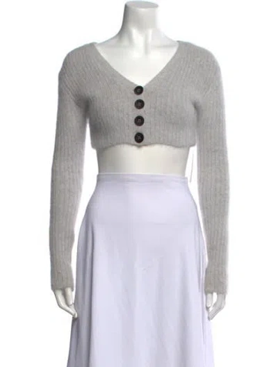 Pre-owned Opening Ceremony Angora V-neck Sweater In White