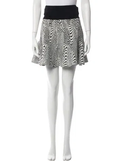 Pre-owned Opening Ceremony Animal Print Mini Skirt In White