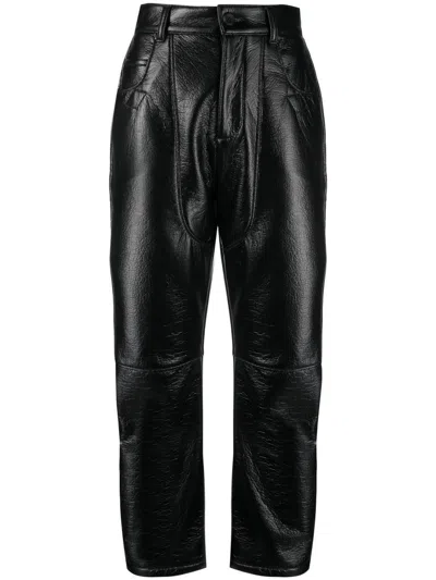 Opening Ceremony Barrel-leg Cropped Trousers In Black