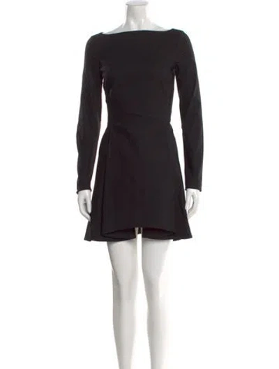 Pre-owned Opening Ceremony Bateau Neckline Mini Dress In Black