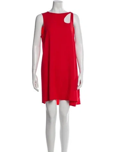 Pre-owned Opening Ceremony Bateau Neckline Mini Dress In Red