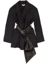 Opening Ceremony Belted Oversized Blazer - Navy In Blue
