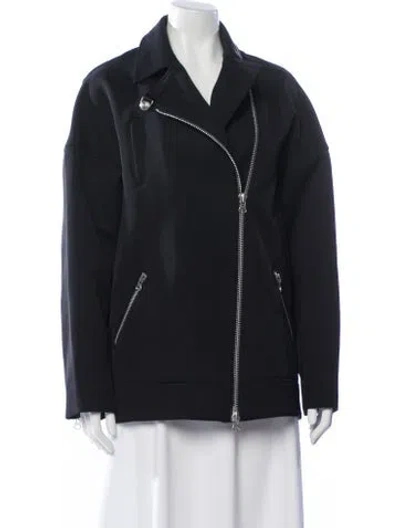 Pre-owned Opening Ceremony Biker Jacket In Blue