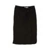 Opening Ceremony Black Polyester Keyhole Flare Skirt In Black
