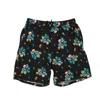 Opening Ceremony Black Rayon Multicolored Design Shorts In Black