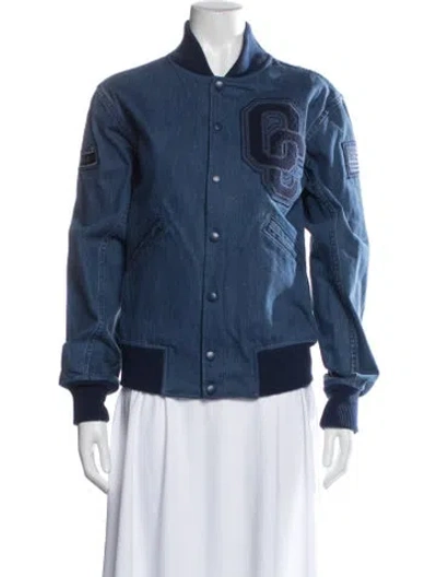 Pre-owned Opening Ceremony Bomber Jacket In Blue