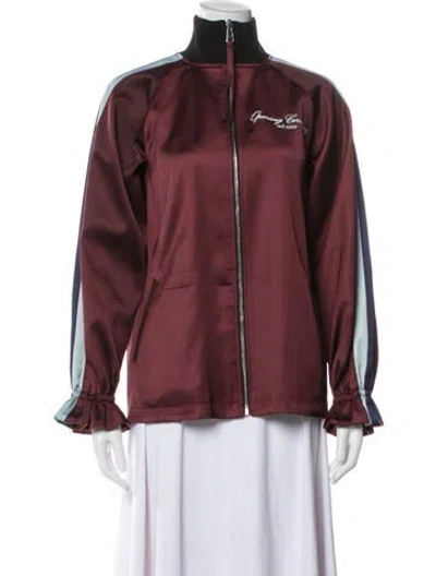 Pre-owned Opening Ceremony Bomber Jacket In Burgundy