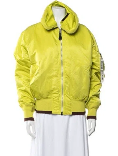 Pre-owned Opening Ceremony Bomber Jacket In Green