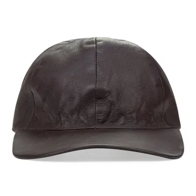 Opening Ceremony Brown Leather Baseball Cap