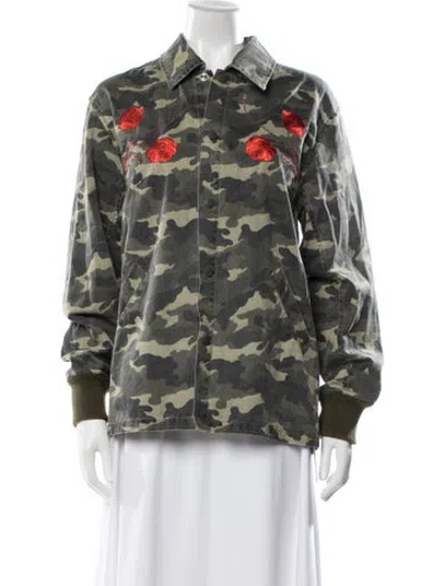 Pre-owned Opening Ceremony Camouflage Print Jacket In Green