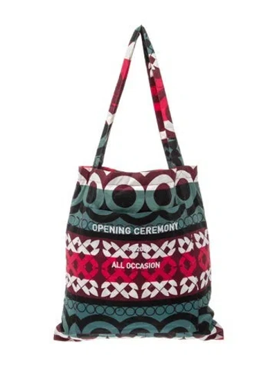 Pre-owned Opening Ceremony Canvas Bucket Bag In Multi