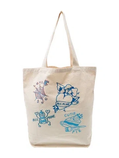 Pre-owned Opening Ceremony Canvas Tote In Neutral