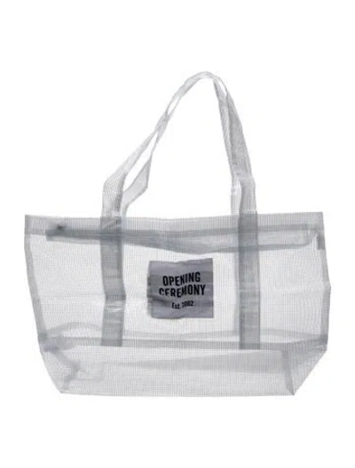 Pre-owned Opening Ceremony Canvas Tote In White