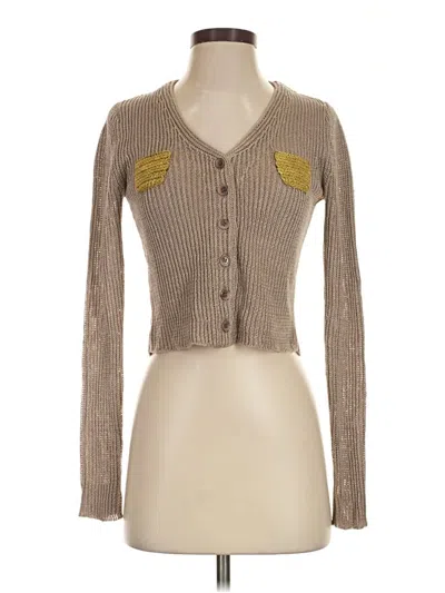 Pre-owned Opening Ceremony Cardigan Sweater In Tan