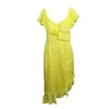 OPENING CEREMONY CASCADE RUFFLE DRESS - YELLOW