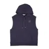 Opening Ceremony Collegiate Navy Unisex Cut Off Hoodie In Black
