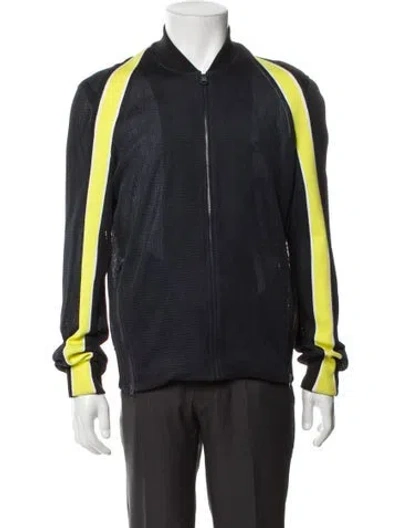 Pre-owned Opening Ceremony Colorblock Pattern Bomber Jacket In Blue