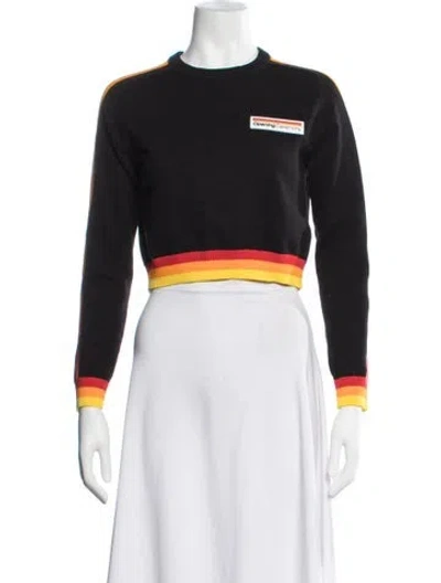 Pre-owned Opening Ceremony Colorblock Pattern Crew Neck Sweater In Black