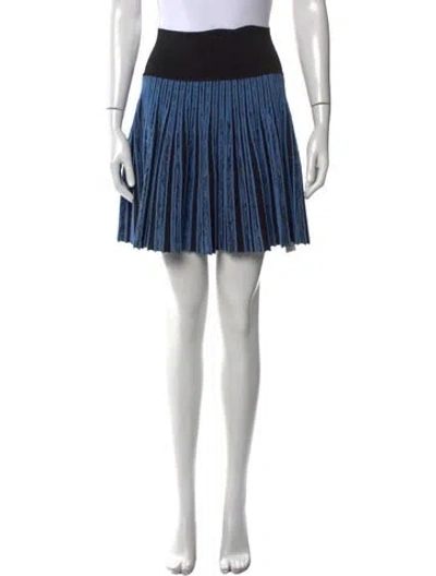 Pre-owned Opening Ceremony Colorblock Pattern Mini Skirt In Blue