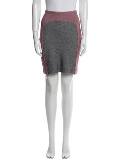 Pre-owned Opening Ceremony Colorblock Pattern Mini Skirt In White