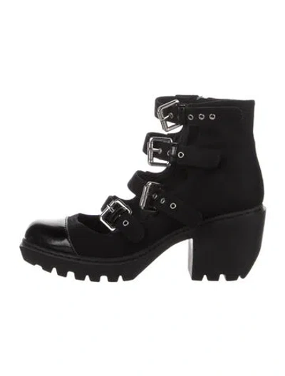 Pre-owned Opening Ceremony Combat Boots In Black
