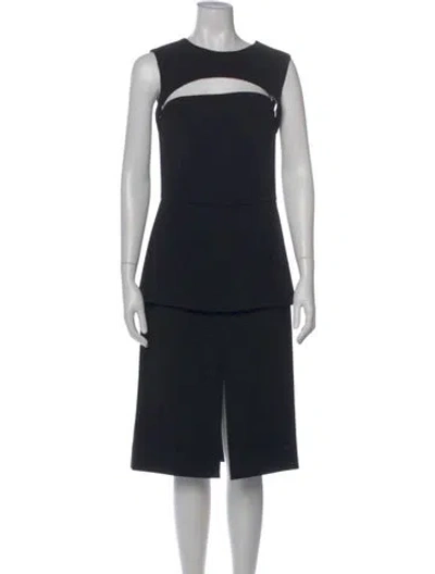 Pre-owned Opening Ceremony Crew Neck Knee-length Dress In Black