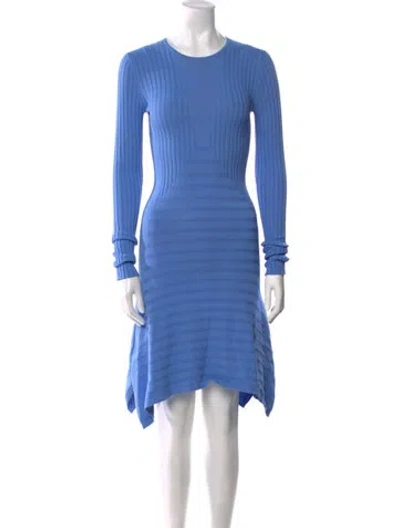Pre-owned Opening Ceremony Crew Neck Knee-length Dress In Blue