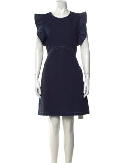 Pre-owned Opening Ceremony Crew Neck Knee-length Dress In Blue