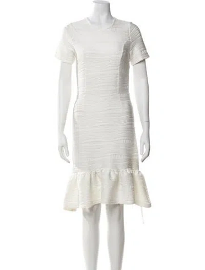 Pre-owned Opening Ceremony Crew Neck Knee-length Dress In White