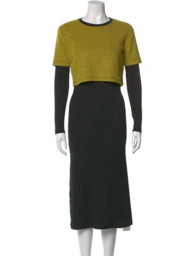 Pre-owned Opening Ceremony Crew Neck Long Dress In Black