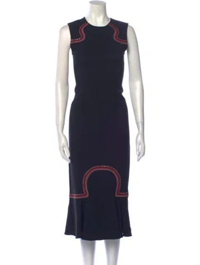 Pre-owned Opening Ceremony Crew Neck Long Dress In Black