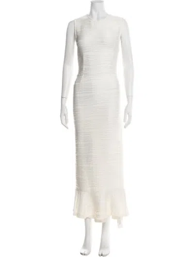 Pre-owned Opening Ceremony Crew Neck Long Dress In White