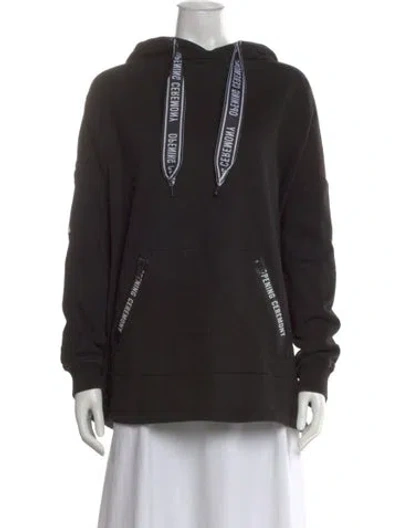 Pre-owned Opening Ceremony Crew Neck Long Sleeve Hoodie In Black