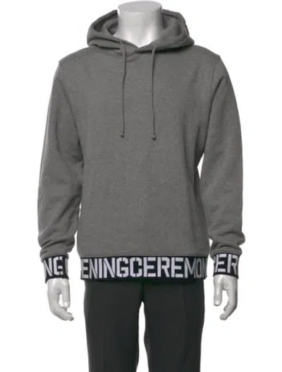 Pre-owned Opening Ceremony Crew Neck Long Sleeve Hoodie In Grey