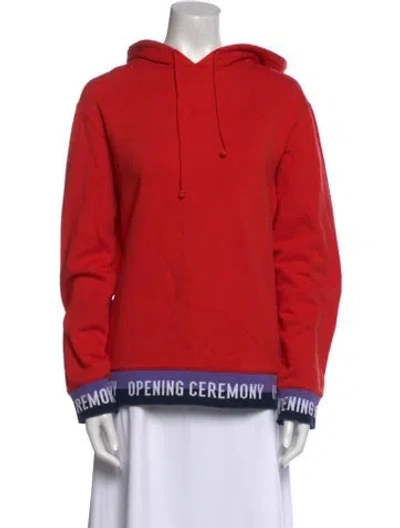 Pre-owned Opening Ceremony Crew Neck Long Sleeve Sweatshirt In Red