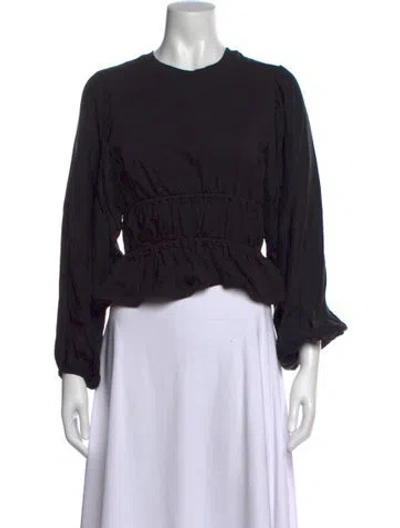 Pre-owned Opening Ceremony Crew Neck Long Sleeve Top In Black