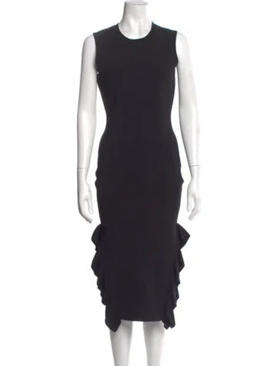 Pre-owned Opening Ceremony Crew Neck Midi Length Dress In Black