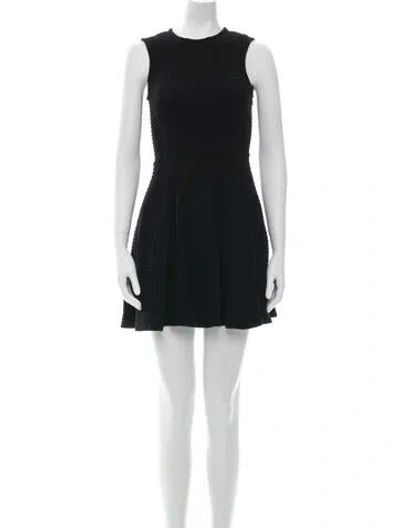Pre-owned Opening Ceremony Crew Neck Mini Dress In Black
