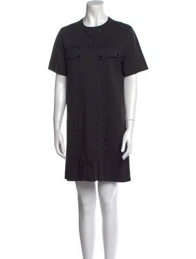 Pre-owned Opening Ceremony Crew Neck Mini Dress In Black