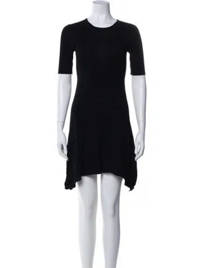 Pre-owned Opening Ceremony Crew Neck Mini Dress In Black