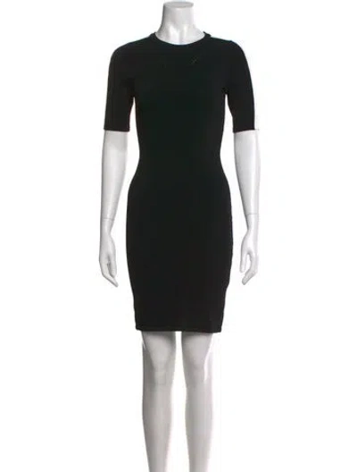 Pre-owned Opening Ceremony Crew Neck Mini Dress In Black