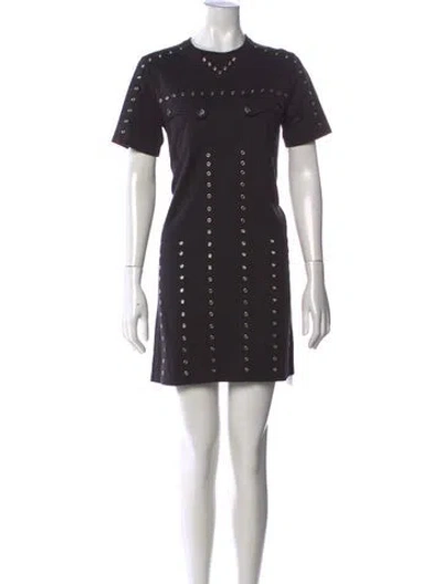 Pre-owned Opening Ceremony Crew Neck Mini Dress In Black