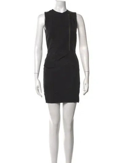 Pre-owned Opening Ceremony Crew Neck Mini Dress In Black