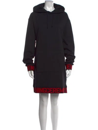 Pre-owned Opening Ceremony Crew Neck Mini Dress In Black