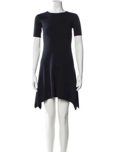 Pre-owned Opening Ceremony Crew Neck Mini Dress In Blue